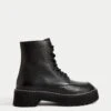 Leather Chunky Lace Up Flatform Boots -Marks And Spencer Shop SD 01 T02 7874 Y0 X EC 0
