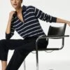 Pure Cashmere Striped Collared Jumper -Marks And Spencer Shop SD 01 T38 3819S F4 X EC 0