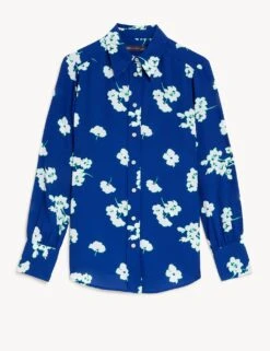 Printed Collared Long Sleeve Shirt -Marks And Spencer Shop SD 01 T43 5489 E6 X EC 90
