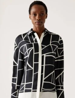 Printed Collared Shirt -Marks And Spencer Shop SD 01 T43 5967 Y4 X EC 1