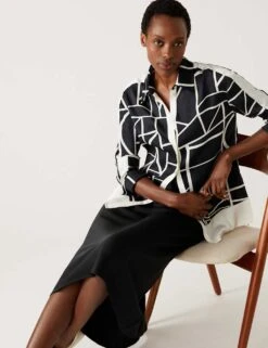 Printed Collared Shirt -Marks And Spencer Shop SD 01 T43 5967 Y4 X EC 3