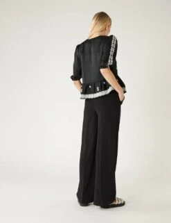 Satin Embroidered V-Neck Blouse -Marks And Spencer Shop SD 01 T43 5974 Y0 X EC 3