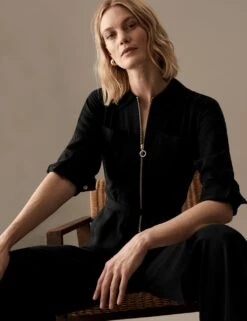 Pure Tencel™ Belted Wide Leg Jumpsuit -Marks And Spencer Shop SD 01 T50 3176T Y0 X EC 3