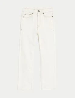 Luxury Straight Leg Ankle Grazer Jeans