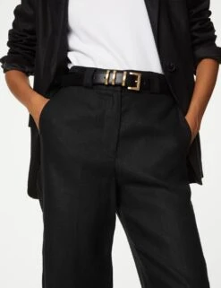 Pure Irish Linen Pleat Front Trousers