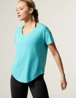 Scoop Neck Cross Back Yoga T-Shirt 10 Scoop Neck Cross Back Yoga T-Shirt -Marks And Spencer Shop SD 01 T51 5752 D5 X EC 3