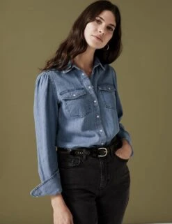 Denim Collared Shirt