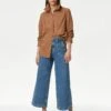 High Waisted Wide Leg Cropped Jeans -Marks And Spencer Shop SD 01 T53 7388U QQ X EC 0