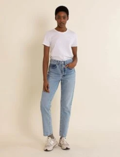 Pure Cotton Straight Leg Jeans
