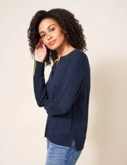 WHITE STUFF Merino Wool Blend Button Through Cardigan