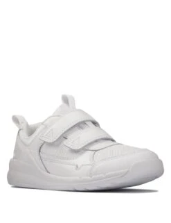 Clarks Kids' Leather Riptape Trainers (Kid Size 10-2.5)