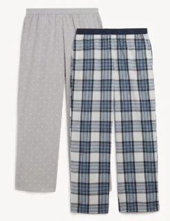 2pk Cool Comfort™ Cotton Pyjama Bottoms