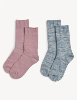 2pk Cotton Rich Boot Socks