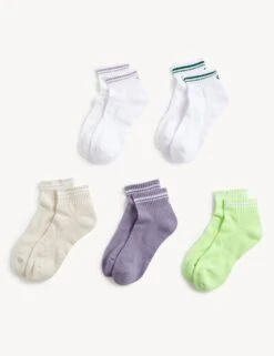 5pk Cotton Rich Ankle High Socks