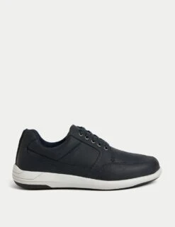 Wide Fit Airflex™ Leather Lace Up Trainers