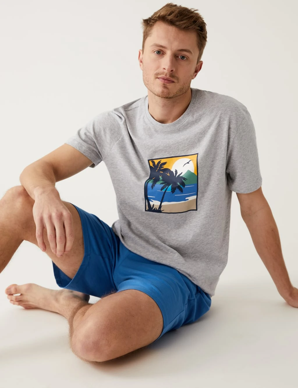 Pure Cotton Palm Tree Pyjama Set 1 Pure Cotton Palm Tree Pyjama Set