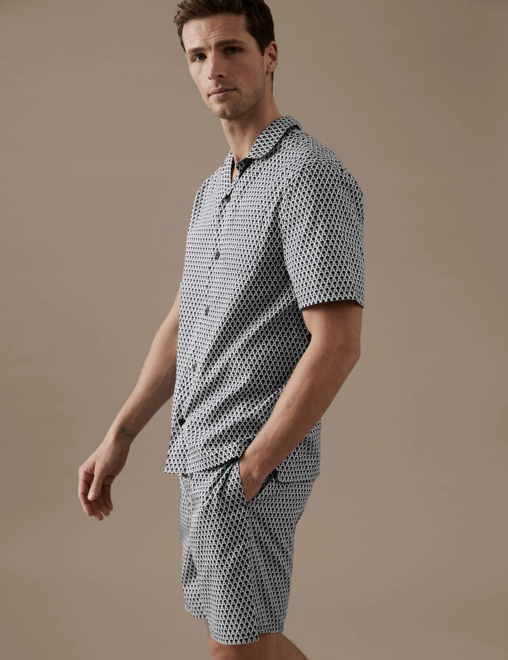 Cotton Rich A Print Pyjama Top 3 Cotton Rich A Print Pyjama Top - Image 3