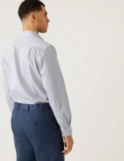Regular Fit Non Iron Pure Cotton Striped Shirt -Marks And Spencer Shop SD 03 T11 1231U F4 X EC 3
