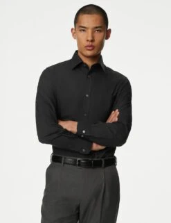 3pk Tailored Fit Long Sleeve Shirts -Marks And Spencer Shop SD 03 T11 2271T Y0 X EC 2