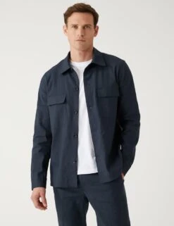 Regular Fit Italian Linen Miracle™ Overshirt