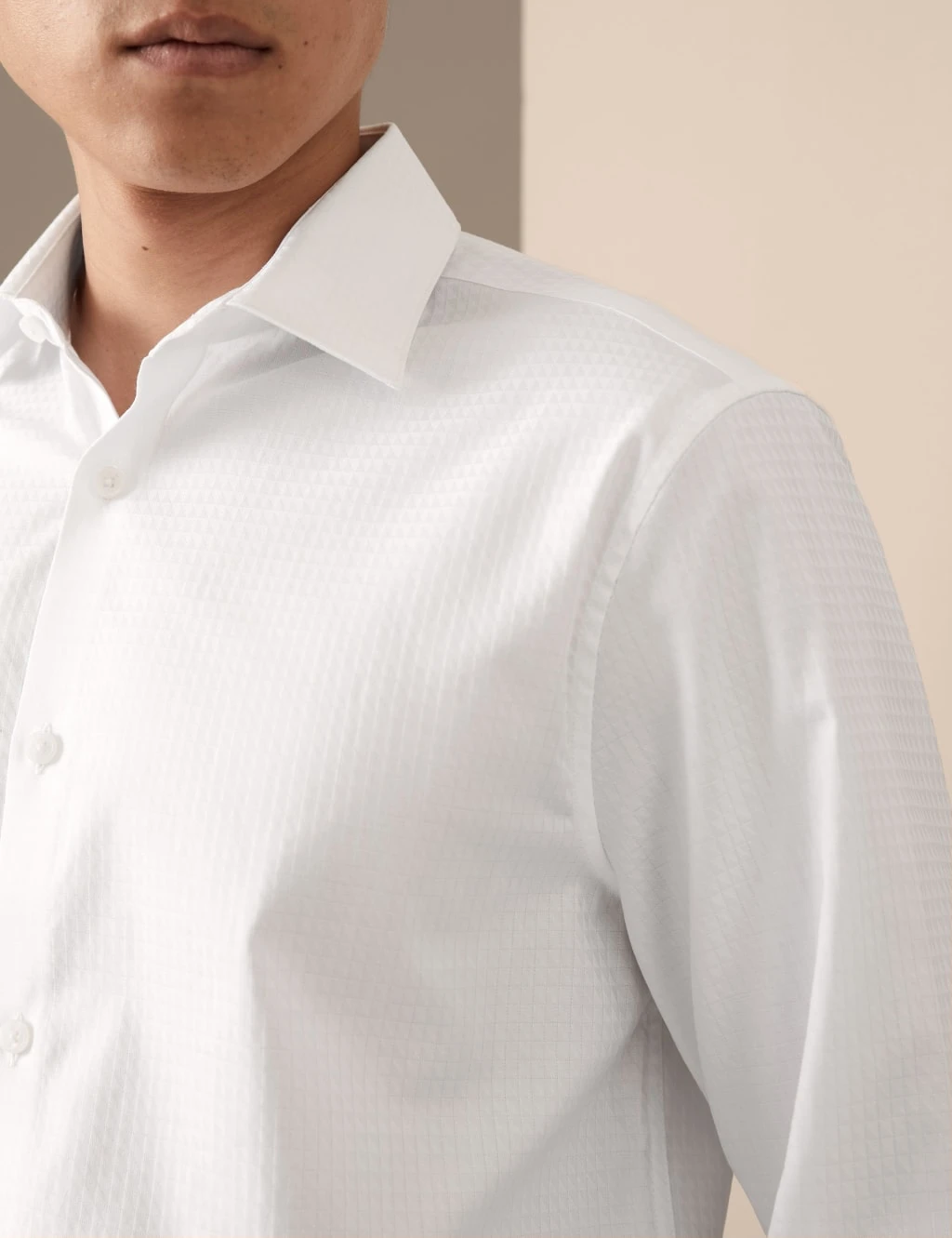 Regular Fit Easy Iron Textured Pure Cotton Shirt 4 Regular Fit Easy Iron Textured Pure Cotton Shirt - Image 4