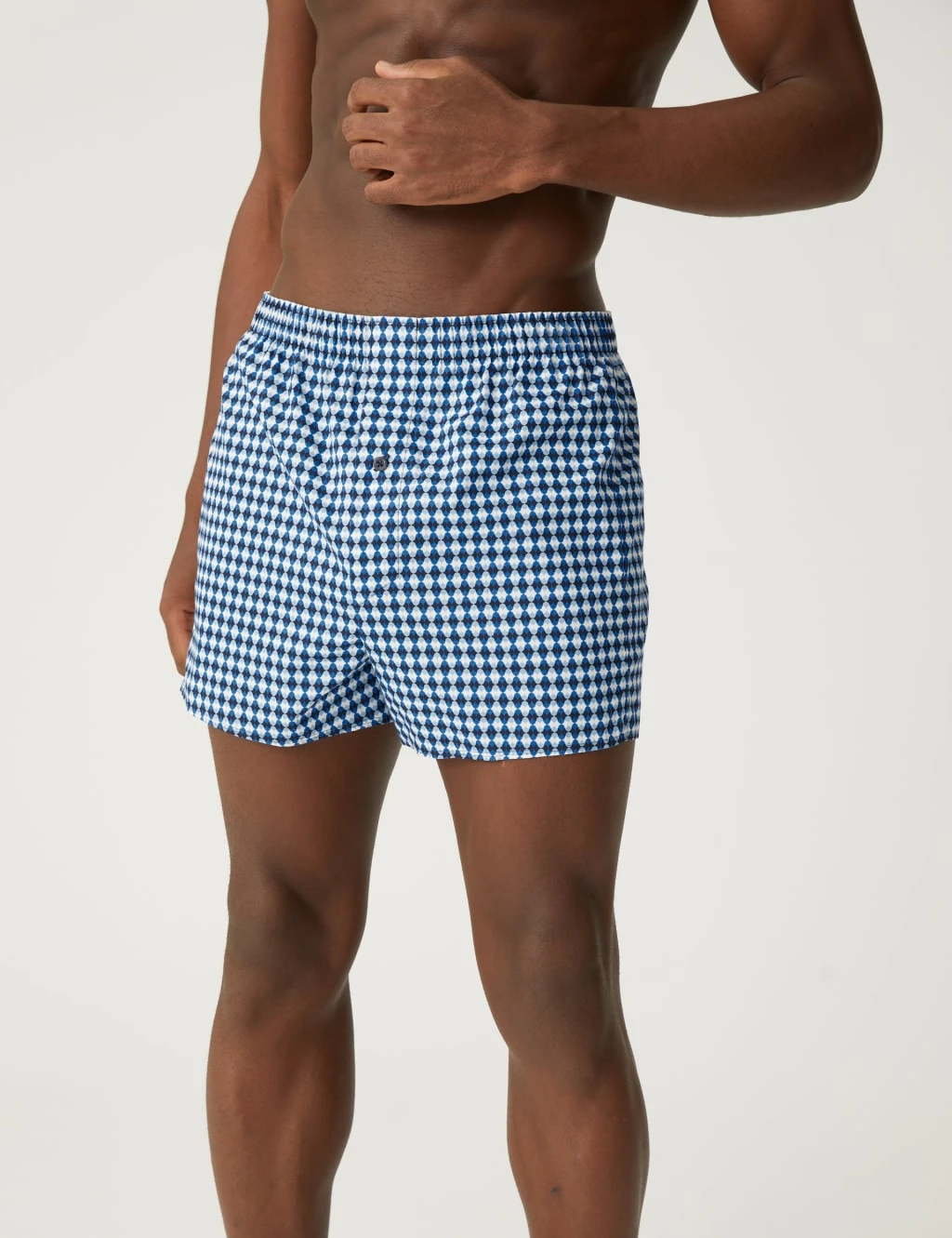 3pk Pure Cotton Geometric Woven Boxers 2 3pk Pure Cotton Geometric Woven Boxers - Image 2