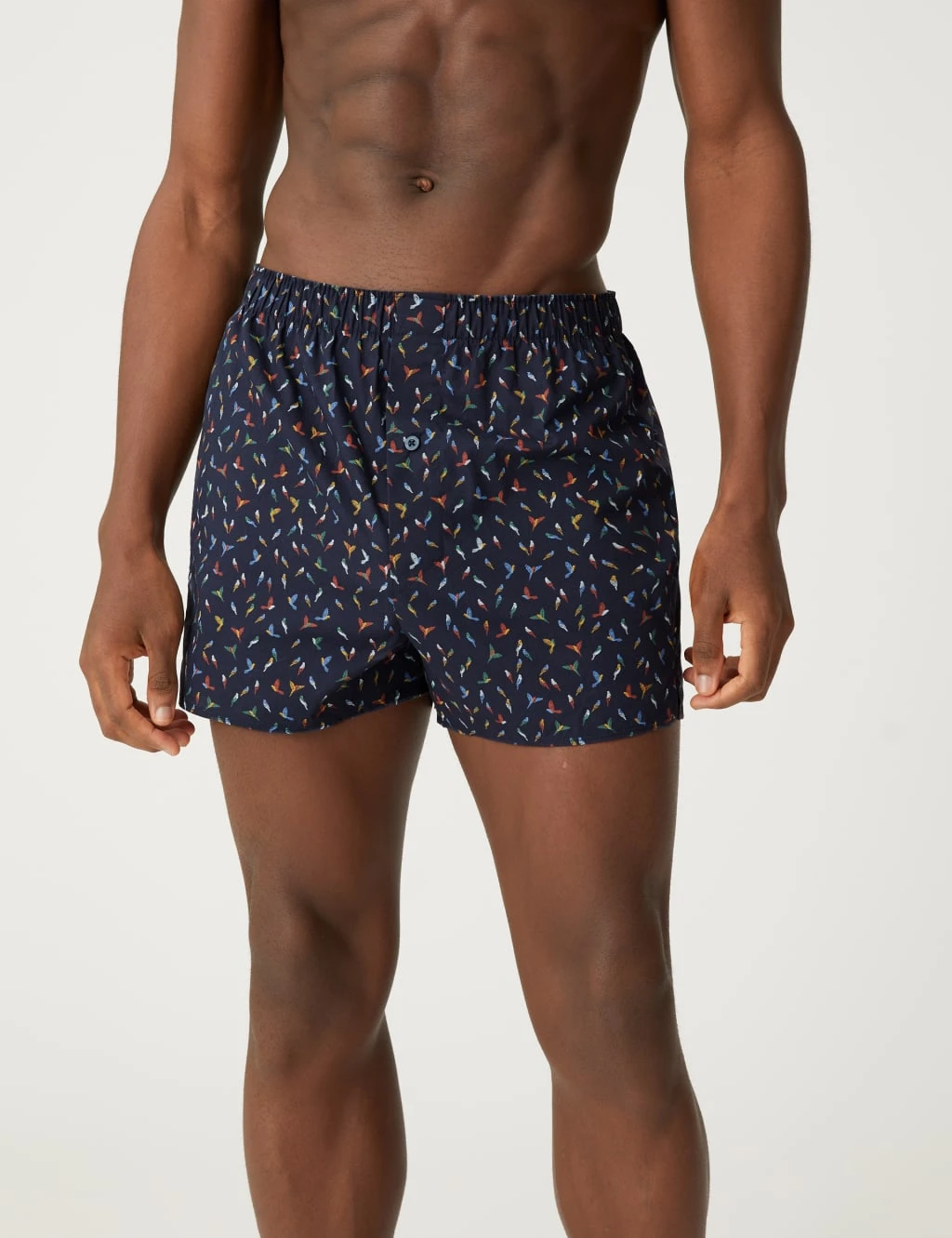 3pk Pure Cotton Bird Print Woven Boxers 2 3pk Pure Cotton Bird Print Woven Boxers - Image 2