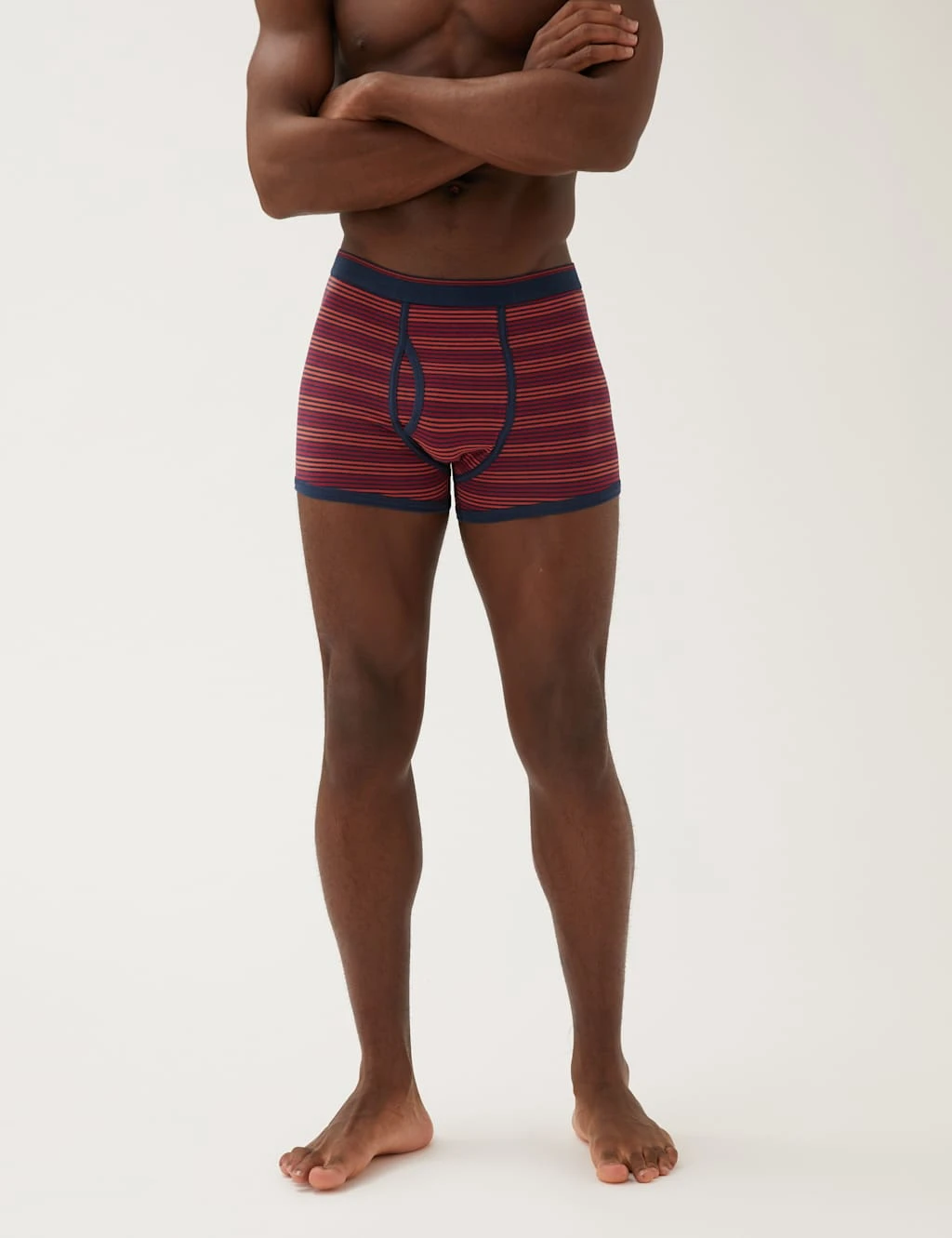 3pk Cotton Rich Cool & Fresh™ Striped Trunks 2 3pk Cotton Rich Cool & Fresh™ Striped Trunks - Image 2