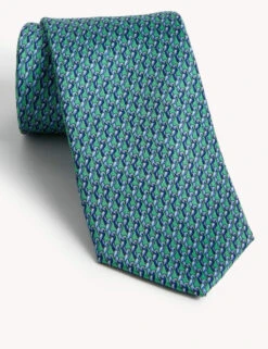 Parrot Print Pure Silk Tie
