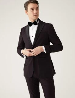 Burgundy Slim Fit Tuxedo Jacket -Marks And Spencer Shop SD 03 T15 8201F XM X EC 1