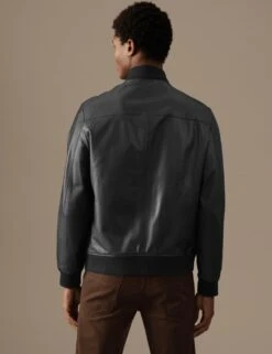 Leather Bomber Jacket -Marks And Spencer Shop SD 03 T16 5389A Y0 X EC 3