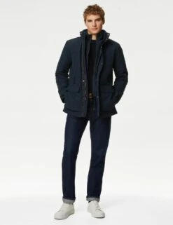 Cotton Blend Double Collar Technical Jacket -Marks And Spencer Shop SD 03 T16 6788M F3 X EC 1