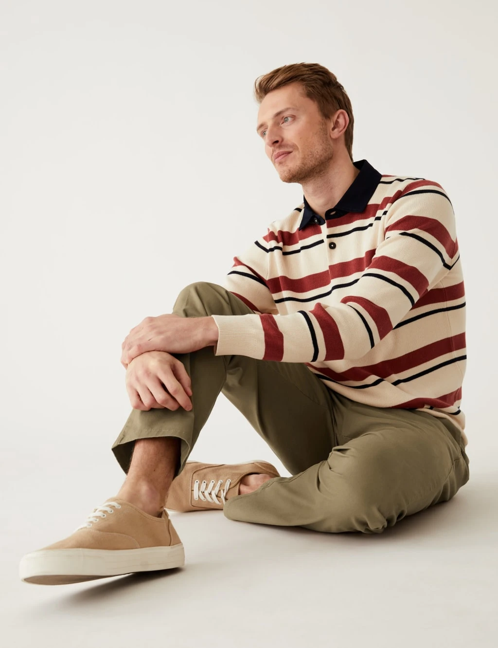 Shorter Length Regular Fit Stretch Chinos 3 Shorter Length Regular Fit Stretch Chinos - Image 3