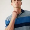 Pure Cotton Double Knit Striped Polo Shirt -Marks And Spencer Shop SD 03 T28 3347M L9 X EC 0