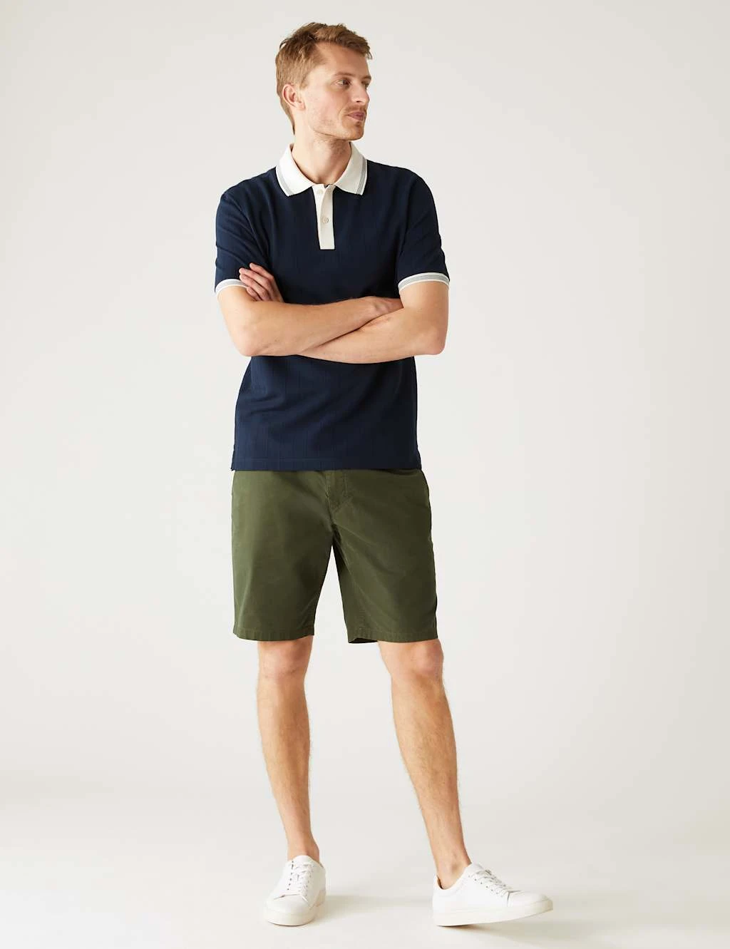 Cotton Rich Textured Polo Shirt 3 Cotton Rich Textured Polo Shirt - Image 3