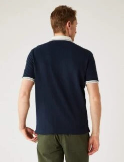Cotton Rich Textured Polo Shirt 9 Cotton Rich Textured Polo Shirt -Marks And Spencer Shop SD 03 T28 3350M F3 X EC 3