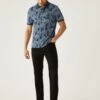 Pure Cotton Palm Print Polo Shirt -Marks And Spencer Shop SD 03 T28 3353M F3 X EC 0