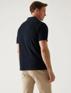 Cotton Rich Towelling Revere Polo Shirt -Marks And Spencer Shop SD 03 T28 3372M F3 X EC 2
