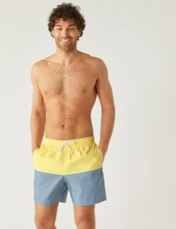 Quick Dry Colour Block Swim Shorts
