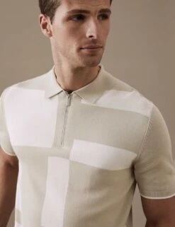Supima® Cotton Blend Knitted Polo Shirt 8 Supima® Cotton Blend Knitted Polo Shirt -Marks And Spencer Shop SD 03 T30 1130A NB X EC 2