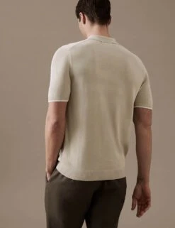 Supima® Cotton Blend Knitted Polo Shirt 9 Supima® Cotton Blend Knitted Polo Shirt -Marks And Spencer Shop SD 03 T30 1130A NB X EC 3