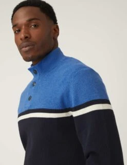 Cotton Blend Ribbed Funnel Neck Jumper -Marks And Spencer Shop SD 03 T30 2877M F4 X EC 1