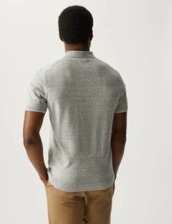 Cotton Rich Short Sleeve Knitted Polo Shirt 9 Cotton Rich Short Sleeve Knitted Polo Shirt -Marks And Spencer Shop SD 03 T30 4188M T4 X EC 3