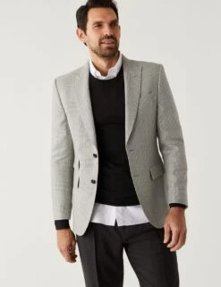 Linen Blend Check Jacket -Marks And Spencer Shop SD 03 T70 2016E KP X EC 1