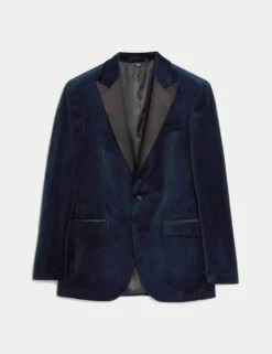 Slim Fit Velvet Peak Lapel Jacket -Marks And Spencer Shop SD 03 T70 3030F F0 X EC 90