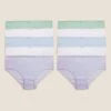10pk Pure Cotton Spotty & Plain Knickers (2-14 Yrs)