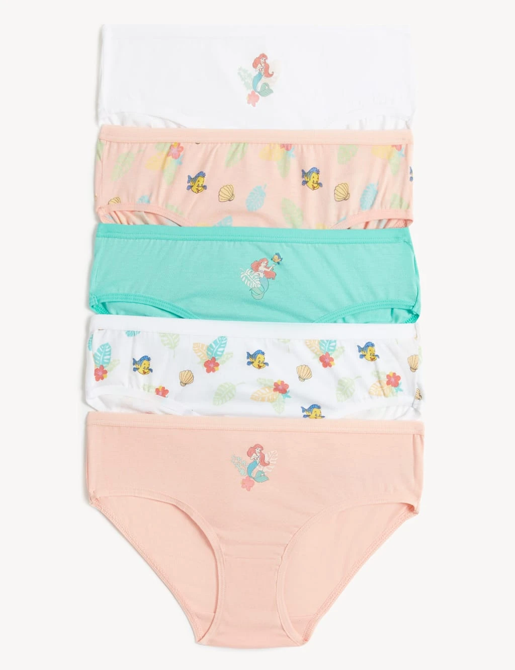 5pk Pure Cotton Ariel™ Knickers (2-12 Yrs) 1 5pk Pure Cotton Ariel™ Knickers (2-12 Yrs)