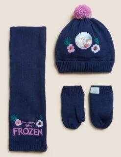 Kids' Frozen™ Hat, Scarf And Mitten Set (0-13 Yrs)
