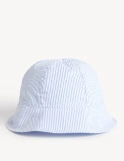 Kids' Pure Cotton Striped Sun Hat (0-6 Yrs)