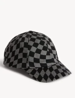 Kids' Pure Cotton Checked Baseball Cap (1-13 Yrs)